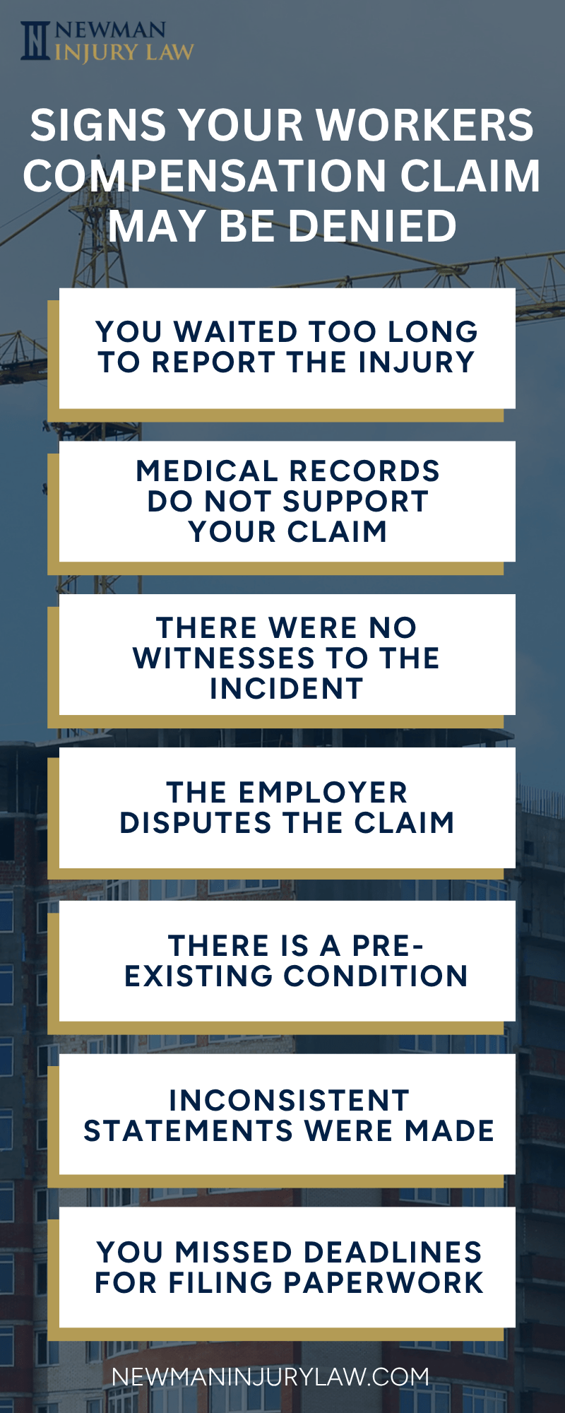 Signs Your Workers Compensation Claim May Be Denied Infographic